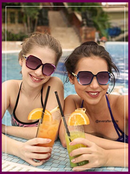 7 Pairs Polarized Square Sunglasses with Sparkling Frame main image 4